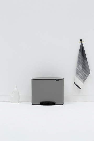 Brabantia Pedal Bin Bo Мусорное ведро с педалью, нержавеющая сталь на 36л, цвет: минерально-серый 121647