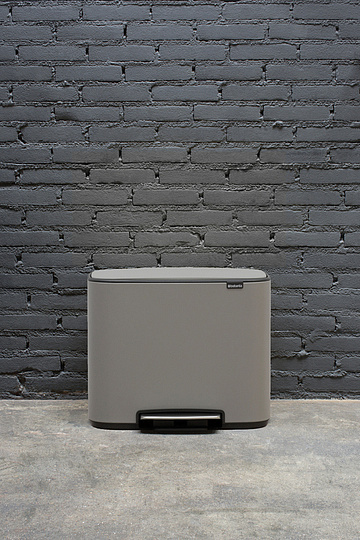 Brabantia Pedal Bin Bo Мусорное ведро с педалью, нержавеющая сталь на 36л, цвет: минерально-серый 121647