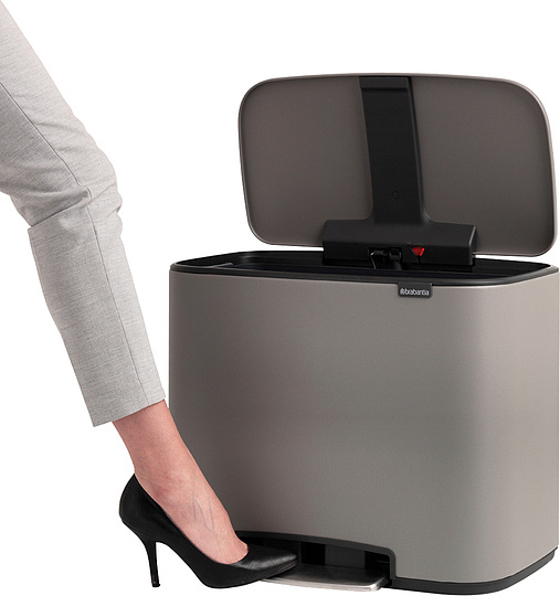 Brabantia Pedal Bin Bo Мусорное ведро с педалью, нержавеющая сталь на 36л, цвет: минерально-серый 121647