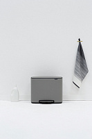 Brabantia Pedal Bin Bo Мусорное ведро с педалью, нержавеющая сталь на 36л, цвет: минерально-серый 121647