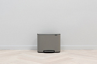 Brabantia Pedal Bin Bo Мусорное ведро с педалью, нержавеющая сталь на 36л, цвет: минерально-серый 121647