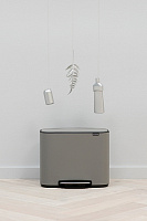 Brabantia Pedal Bin Bo Мусорное ведро с педалью, нержавеющая сталь на 36л, цвет: минерально-серый 121647