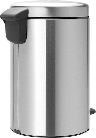 Brabantia NewIcon Мусорное ведро с педалью, нержавеющая сталь на 12л, цвет: стальной матовый 113604