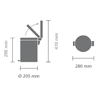 Brabantia NewIcon Мусорное ведро с педалью, нержавеющая сталь на 5л, цвет: бежевый 149900