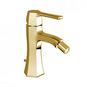 Cisal Cherie Смеситель для биде, с донным клапаном, длина излива 10,9 см, цвет: 24K Gold CE00055024