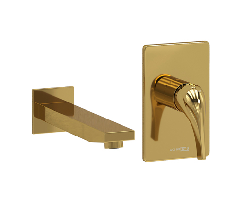 Wasserkraft Sauer Смеситель для раковины: внешняя и внутренняя часть, излив, цвет: глянцевое золото A71573