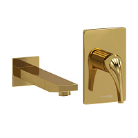 Wasserkraft Sauer Смеситель для раковины: внешняя и внутренняя часть, излив, цвет: глянцевое золото A71573