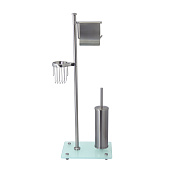 Wasserkraft Полка напольная - комбинированная, 37,5х22х83,3h см, цвет: никель матовый K-1264N