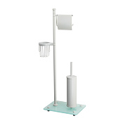 Wasserkraft Полка напольная - комбинированная, 37,5х22х83,3h см, цвет: белый матовый K-1264W