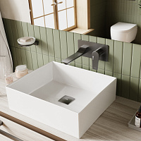 Wasserkraft Wiese 8400 Смеситель для раковины встраиваемый, на 1 отв., излив 18,3 см, цвет: черный 8430