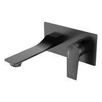 Wasserkraft Wiese 8400 Смеситель для раковины встраиваемый, на 1 отв., излив 18,3 см, цвет: черный 8430