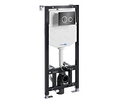 Wasserkraft Aller Инсталляция для унитаза мех. кнопка, шумоизоляция, крепеж, цвет: черный глянцевый 10TLT.010.ME.PB01