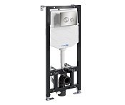 Wasserkraft Aller Инсталляция для унитаза мех. кнопка смыва, шумоизоляция, крепеж, цвет: никель мат. 10TLT.010.ME.BN01