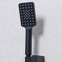 Wasserkraft Abens 2000 Смеситель для ванны с ручным душем и держателем, цвет: черный Soft-touch 2001