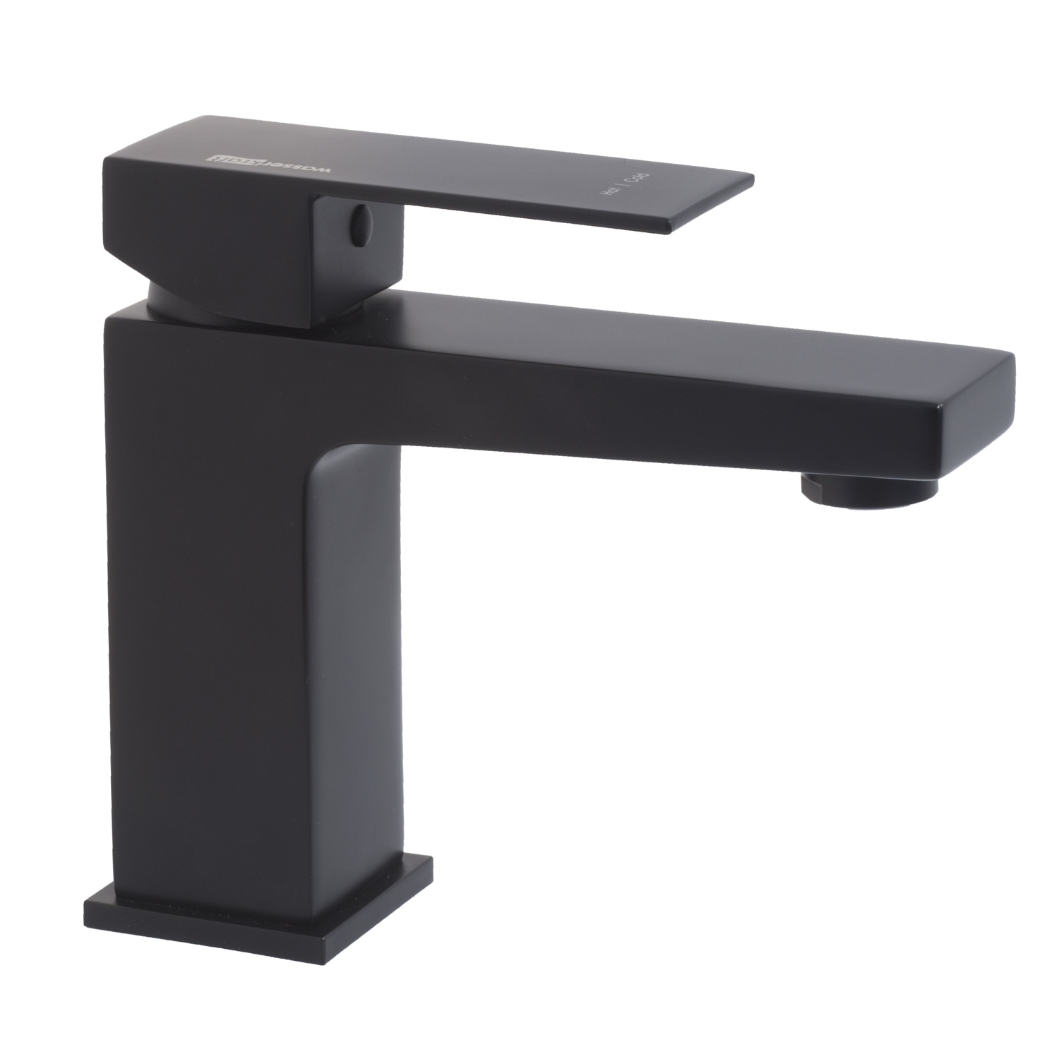 Wasserkraft Abens 2000 Смеситель для раковины 1 отв., излив 10,8 см, цвет: черный soft-touch 2003