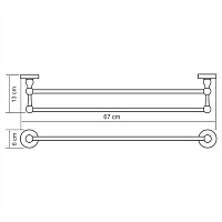 Wasserkraft Regen Полотенцедержатель подвесной, металлический цвет: хром K-6940