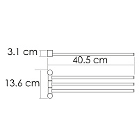 Wasserkraft Полотенцедержатель подвесной, металлический цвет: матовое золото K-1033BG