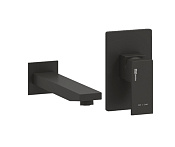 Wasserkraft Смеситель для раковины: внешняя и внутренняя часть, излив 20,6 см, цвет: черный матовый A20503