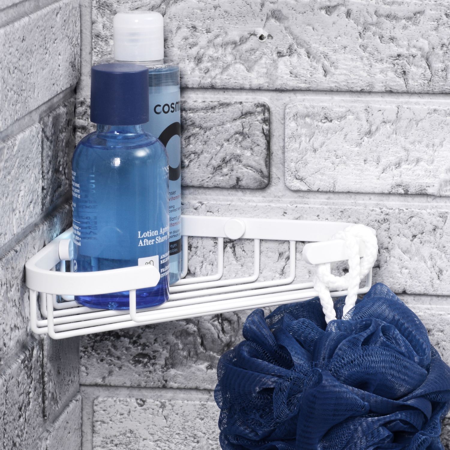 Wasserkraft Полка в ванную комнату подвесная, нержавеющая сталь 20,3x13x3,5h см, цвет: белый K-733W