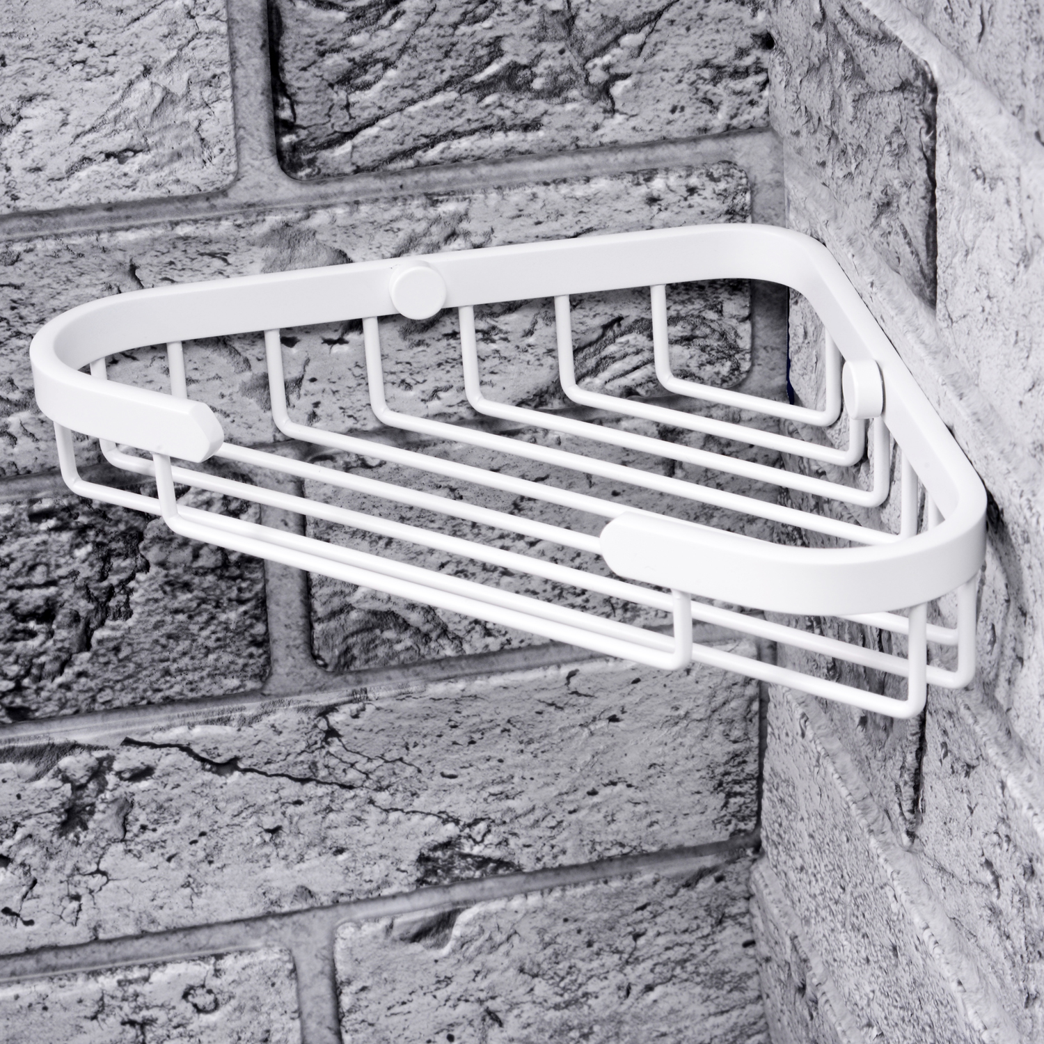 Wasserkraft Полка в ванную комнату подвесная, нержавеющая сталь 20,3x13x3,5h см, цвет: белый K-733W