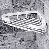 Wasserkraft Полка в ванную комнату подвесная, нержавеющая сталь 20,3x13x3,5h см, цвет: белый K-733W