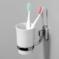 Wasserkraft Стакан для зубных щеток подвесной, фарфоровый цвет: хром K-28128