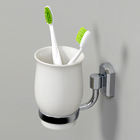 Wasserkraft Стакан для зубных щеток подвесной, фарфоровый цвет: хром K-24128