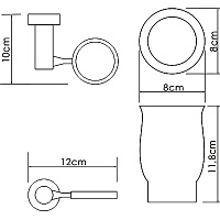 Wasserkraft Стакан для зубных щеток подвесной, фарфоровый цвет: хром K-24228