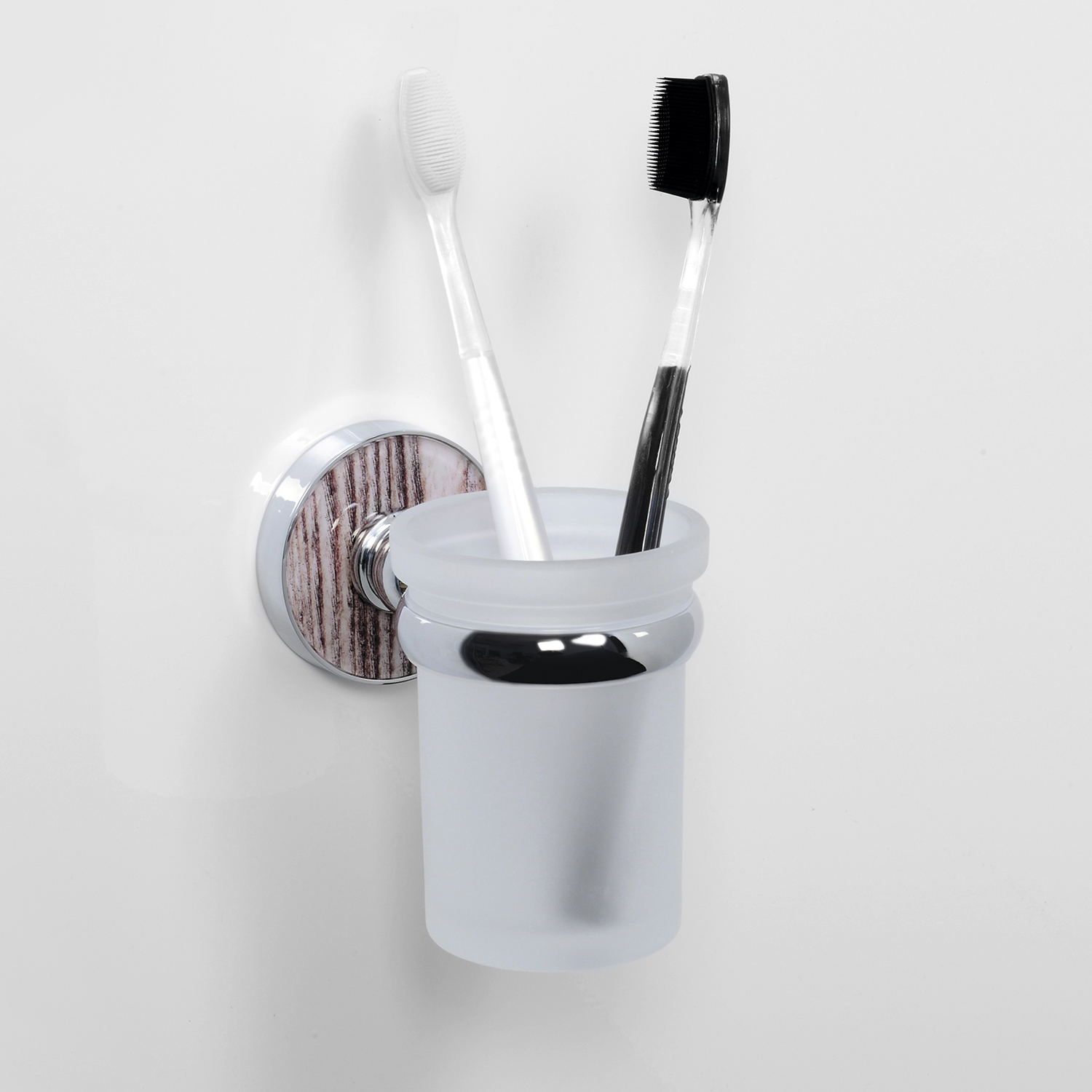 Wasserkraft Regen Стакан для зубных щеток подвесной, стекло матовое цвет: хром K-6928