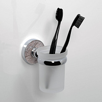 Wasserkraft Nau Стакан для зубных щеток подвесной, стекло матовое цвет: хром K-7728