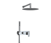 Wasserkraft Dinkel Душевой комплект встраиваемый - смеситель, верх. и ручн. душ, шланг, цвет: chrome A16116