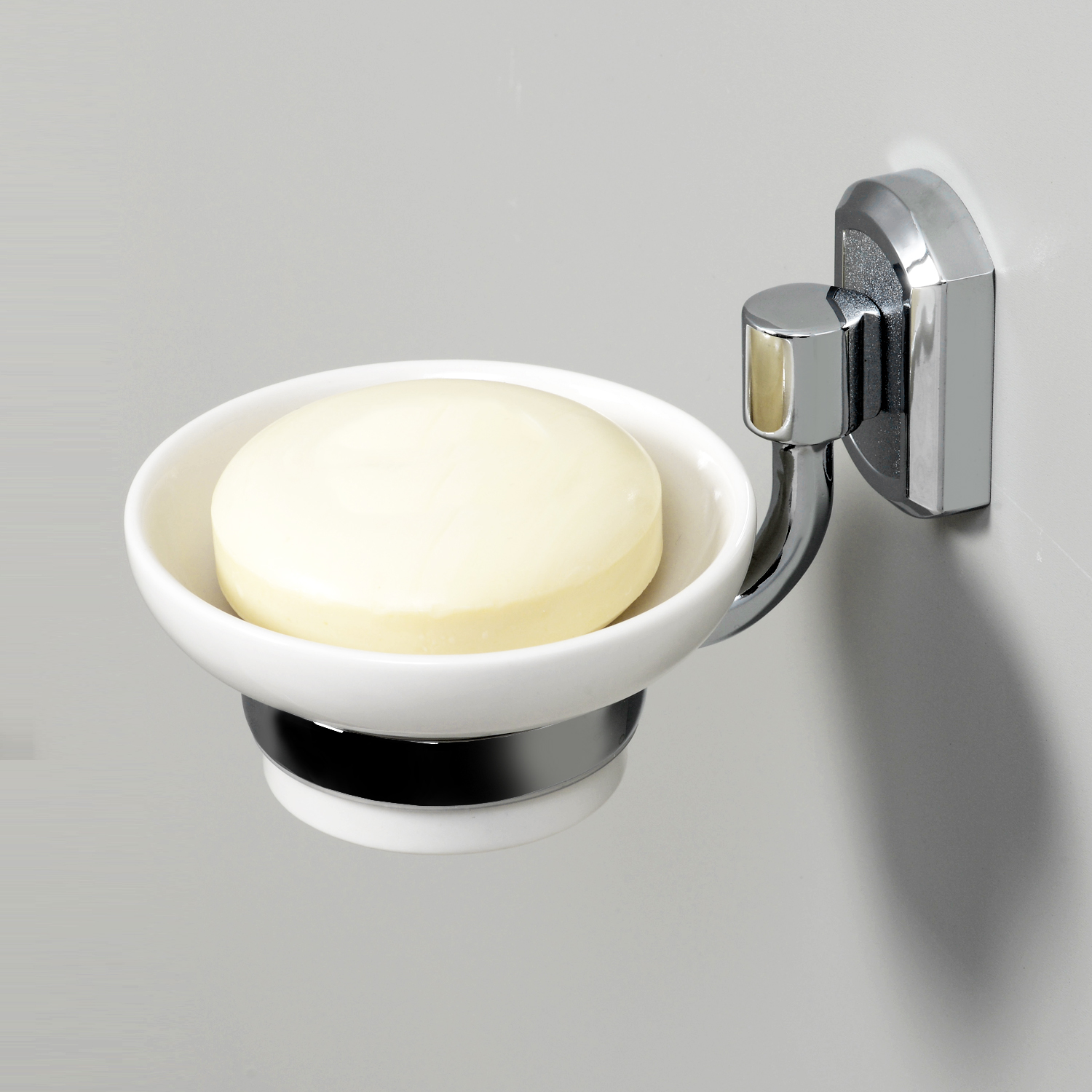 Wasserkraft Мыльница с керамической чашей, подвесная, цвет: хром K-24129