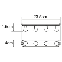 Wasserkraft Крючки для ванной подвесные, металлические цвет: никель K-1074N