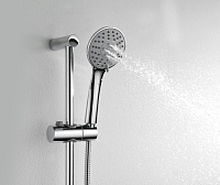 Wasserkraft Набор 3 в 1: стойка для душа, лейка, шланг, 2 смесителя, цвет: хром глянц. 31011