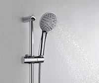 Wasserkraft Набор 3 в 1: стойка для душа, лейка, шланг, 2 смесителя, цвет: хром глянц. 31011