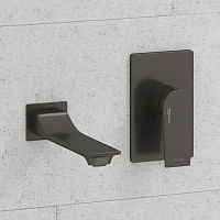 Wasserkraft Смеситель для раковины: внешняя и внутренняя часть, излив, цвет: оружейная сталь брашир. A84563