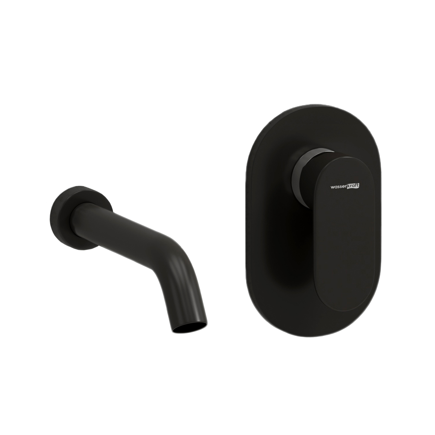 Wasserkraft Смеситель для раковины: внешняя и внутренняя часть, излив 21,8 см, цвет: черный матовый A74543