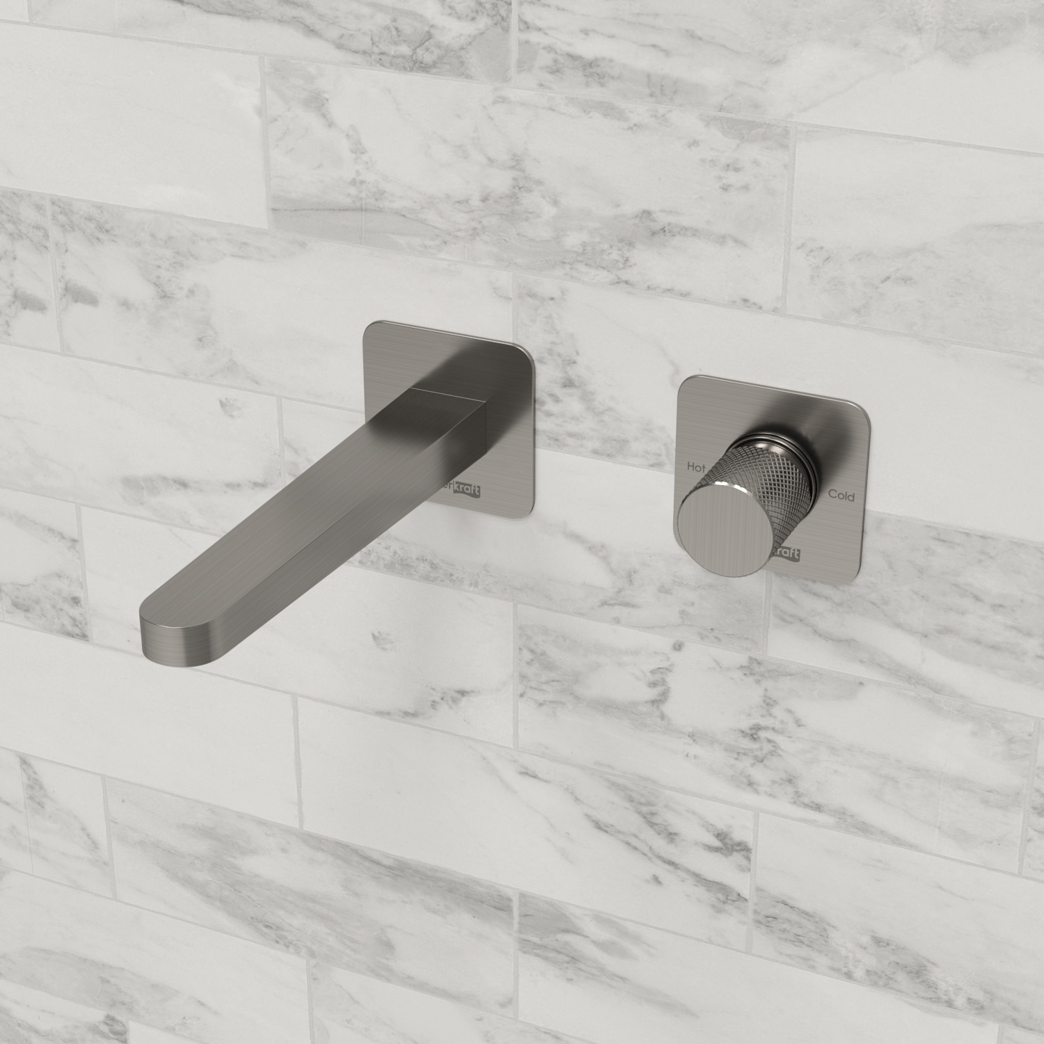 Wasserkraft Tauber Смеситель для раковины: внешняя и внутренняя часть, излив, цвет: никель матовый A6451.298