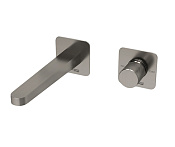 Wasserkraft Tauber Смеситель для раковины: внешняя и внутренняя часть, излив, цвет: никель матовый A6451.298