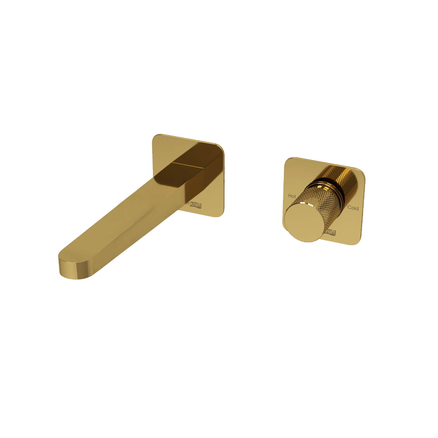 Wasserkraft Ems Смеситель для раковины: внешняя и внутренняя часть, излив, цвет: глянцевое золото A7651.305