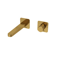 Wasserkraft Schunter 8200 Смеситель для раковины втраиваемый, излив 22,5 см, цвет: матовое золото A8251.308