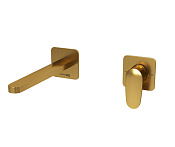 Wasserkraft Havel Смеситель для раковины: внешняя и внутренняя часть, излив, цвет: матовое золото A3651.284