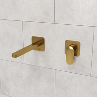 Wasserkraft Havel Смеситель для раковины: внешняя и внутренняя часть, излив, цвет: матовое золото A3651.284