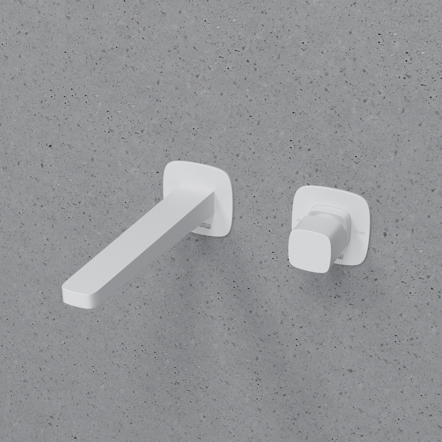 Wasserkraft Saale Смеситель для раковины: внешняя и внутренняя часть, излив, цвет: белый матовый A9551.316