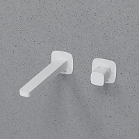 Wasserkraft Saale Смеситель для раковины: внешняя и внутренняя часть, излив, цвет: белый матовый A9551.316