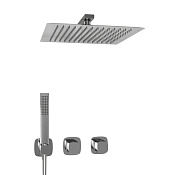 Wasserkraft Naab 8600 Комплект для душа с верхней душевой насадкой и лейкой встраиваемый цвет: хром A8651.312.090.118.326.087.103