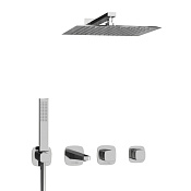 Wasserkraft Naab 8600 Комплект для душа с верхней душевой насадкой и лейкой встраиваемый цвет: хром A8651.313.314.090.118.326.087.103
