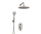 Wasserkraft Комплект для душа с верхней душевой насадкой и лейкой встраиваемый, цвет: хром матовый A16421