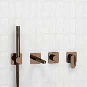 Wasserkraft Asphe Смеситель для ванны: переключатель, лейка, излив, цвет: розовое золото глянцевое A7751.287.289.290.292.291