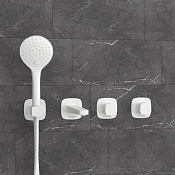 Wasserkraft Saale Смеситель для ванны: переключатель, лейка, шланг, излив, цвет: белый матовый A9551.266.316.328.156.155